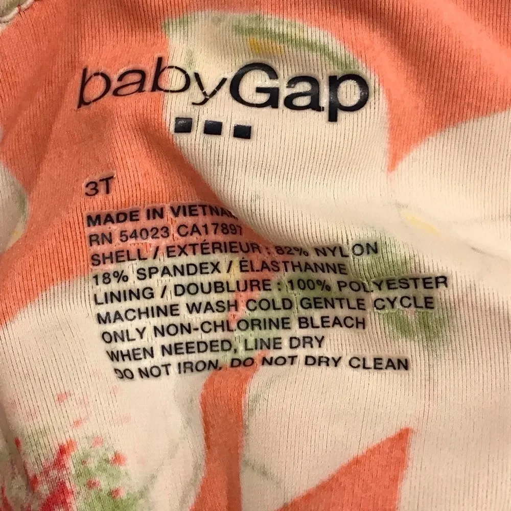 BabyGap one shoulder one piece swim‎ suit for toddler size 2t